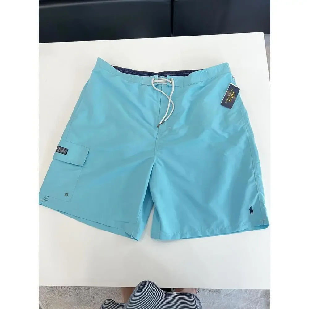 Polo Ralph Lauren $85 Big & Tall Men's  Blue Solid Swim Trunks 3XB